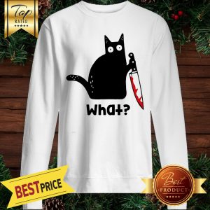 Murderous Cat With Knife Cat What Black Cat Blood Sweatshirt