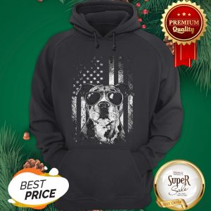 Official American Flag Pitbull Sunglass Hoodie