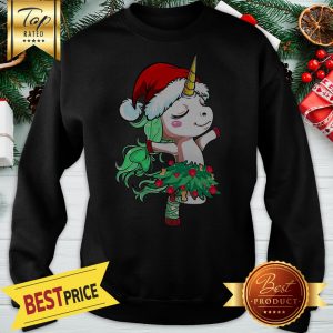 Official Santa Unicorn Christmas Tree Dance Sweatshirt