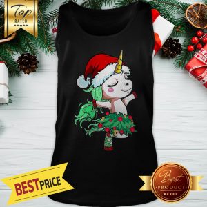 Official Santa Unicorn Christmas Tree Dance Tank Top