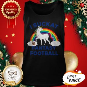 Official Unicorn I Suckat Fantasy Football Tank Top