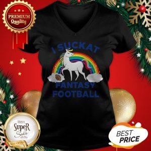 Official Unicorn I Suckat Fantasy Football V-neck