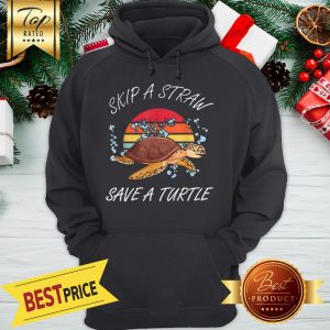 Official Vintage Skip A Straw Save A Turtle Hoodie