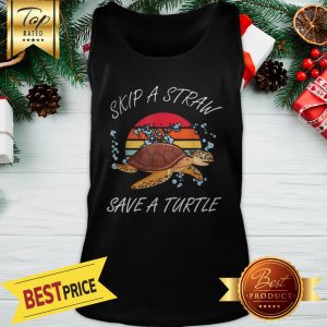 Official Vintage Skip A Straw Save A Turtle Tank Top