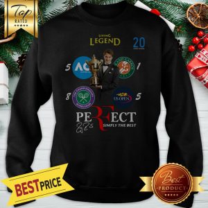 Roger Federer Living Legend 20 Roger Federer Perfect Simply The Best Signature Sweatshirt