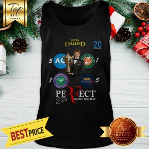 Roger Federer Living Legend 20 Roger Federer Perfect Simply The Best Signature Tank Top
