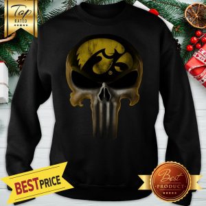 Skull Lowa Hawkeyes The Punisher Mashup NCAA Football Sweatshirt