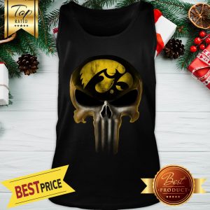 Skull Lowa Hawkeyes The Punisher Mashup NCAA Football Tank Top