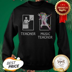 Teacher Unicorn Music Teacher Sweatshirt