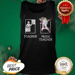 Teacher Unicorn Music Teacher Tank Top