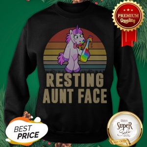 Unicorn Resting Aunt Face Vintage Sweatshirt