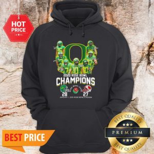 Oregon Ducks 2020 Rose Bowl Champions Signatures 28 27 Hoodie