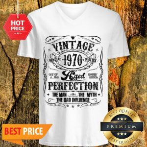 Vintage Genuine Quality 1970 Perfection The Man The Myth The Bad V-neck