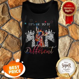 Nice Giraffes It’s Ok To Be Different Colors Tank Top