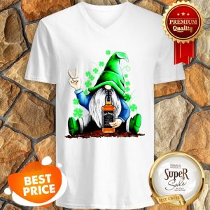 Nice St Patrick’s Day Irish Gnome And Jack Daniel’s V-neck
