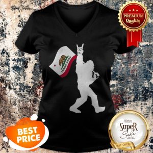 Nice Bigfoot Rock And Roll California Republic V-neck