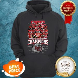 Nice Chiefs Super Bowl LIV Champions 2020 And Members Signatures Hoodie