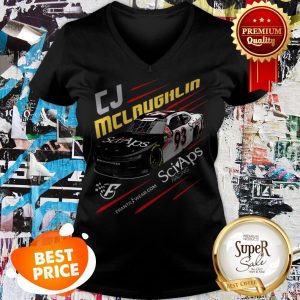 Nice CJ Mclaughlin Frantic Wear Sciaps Racing Nascar V-neck