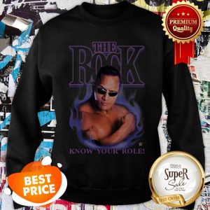 Nice Dwayne Johnson The Rock Know Your Role WWE Sweatshirt