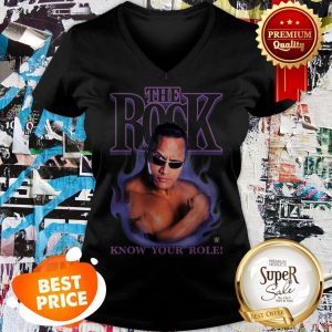Nice Dwayne Johnson The Rock Know Your Role WWE V-neck
