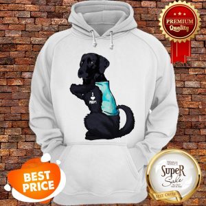 Nice Labrador Retriever Black Tattoo I Love Mom Hoodie