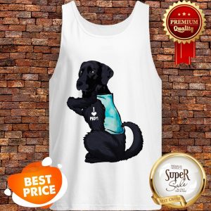 Nice Labrador Retriever Black Tattoo I Love Mom Tank Top