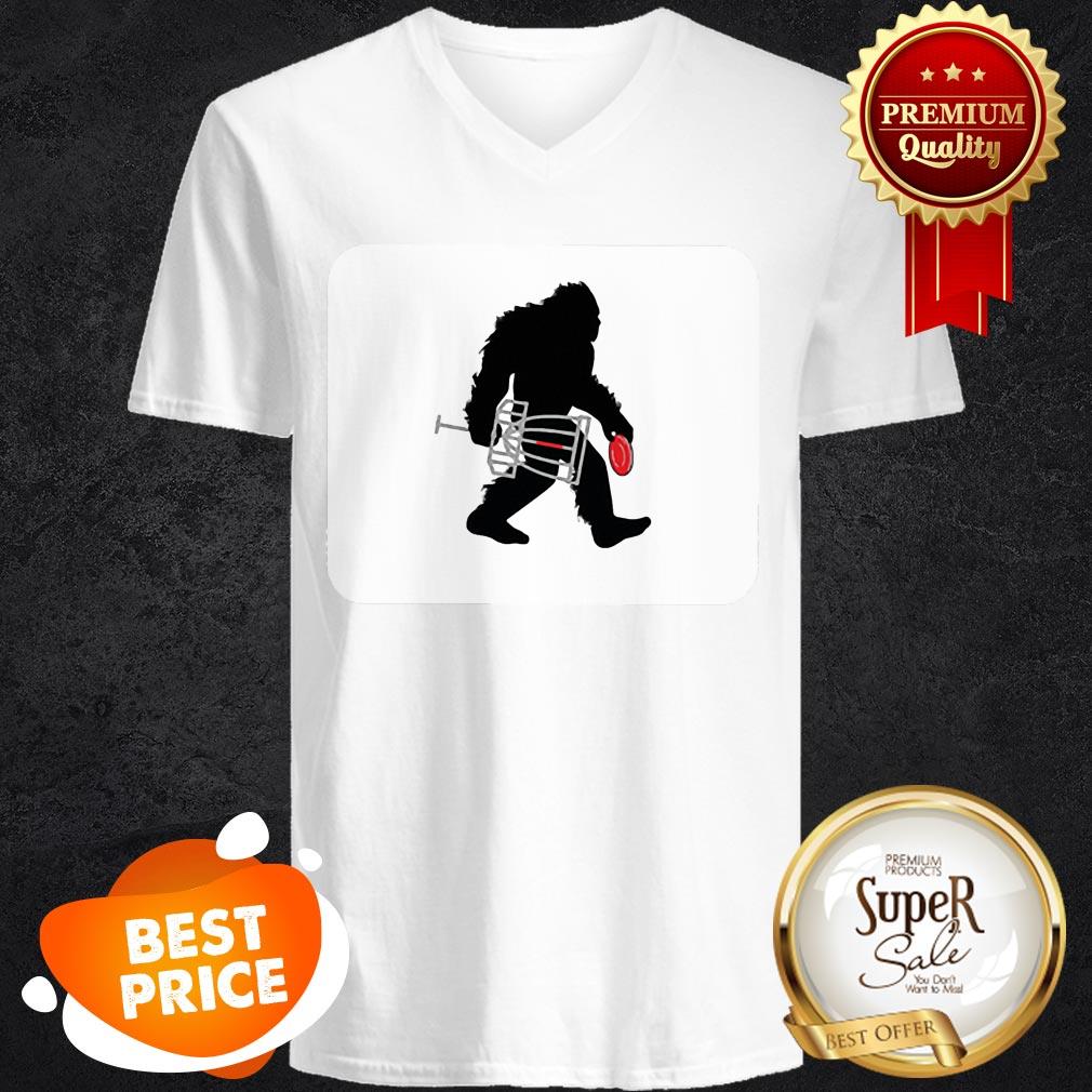 Nice Sasquatch Disc Golf Bigfoot V-neck Nice Sasquatch Disc Golf Bigfoot V-neck