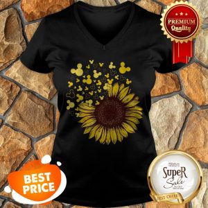 Official Sunflower Mashup Mickey Head V-neck