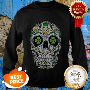 Nice Beautiful Sugar Skull St Patricks Day Of The Dead Women Shamrock Gifts Sweatshirt