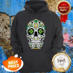 Nice Beautiful Sugar Skull St Patricks Day Of The Dead Women Shamrock Gifts Hoodie