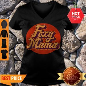 Awesome 70s Retro Vintage Foxy Mama 60s 80s Mothers Day Gift V-neck