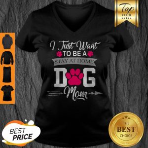 Awesome I Just Want To Be A Stay At Home Dog Mom Mothers Day V-neck
