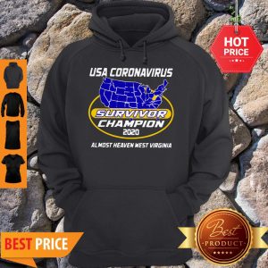 Awesome Map USA Coronavirus Survivor Champion 2020 Almost Heaven West Virginia Hoodie