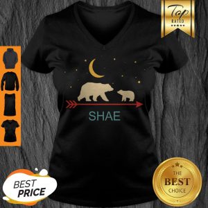 Awesome Shae Name Gift Personalized Mama Bear With 1 Cub V-neck