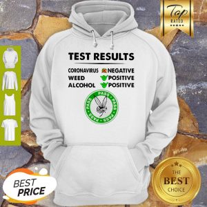 Awesome Test Results Coronavirus Weed Alcohol Negative Positive Hoodie