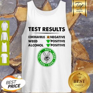Awesome Test Results Coronavirus Weed Alcohol Negative Positive Tank Top