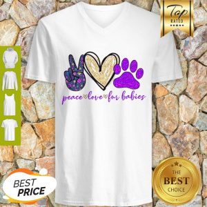 Beautiful Peace Love Fur Babies V-neck