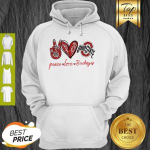 Beautiful Peace Love Ohio State Buckeyes Hoodie