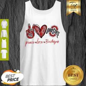 Beautiful Peace Love Ohio State Buckeyes Tank Top