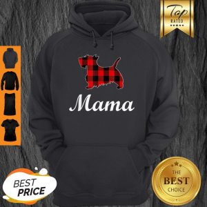 Beautiful Scottish Terrier Mama Red Buffalo Plaid Scottish Terrier Hoodie