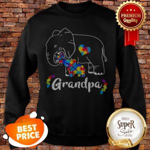 Nice Autism Awareness Support Grandpa Elephant Gift Sweatshirt