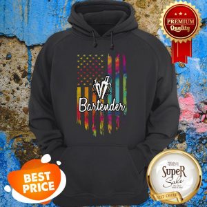 Nice Bartender American Flag Colorful Hoodie