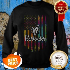 Nice Bartender American Flag Colorful Sweatshirt