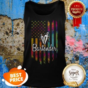 Nice Bartender American Flag Colorful Tank Top