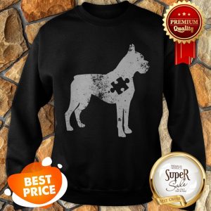 Nice Boxer Dog Autism Awareness Puzzle Pieces Gift Ideas Mom Dad Sweatshirt