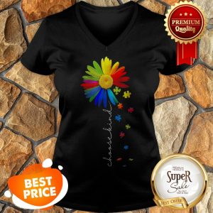 Nice Chamomile Flowers Autism Awareness – Funny Gift V-neck