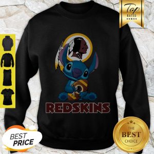 Nice Disney Stitch Hug Washington Redskins Logo Sweatshirt