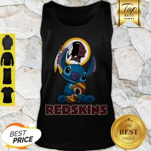 Nice Disney Stitch Hug Washington Redskins Logo Tank Top