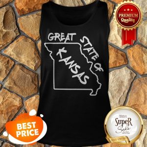 Nice Great State Of Kansas Map Tank Top