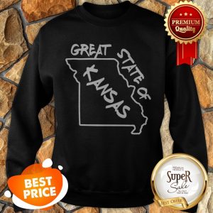 Nice Great State Of Kansas Map Sweatshirt